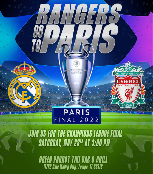 Champions League Final Watch Party Tampa Rangers